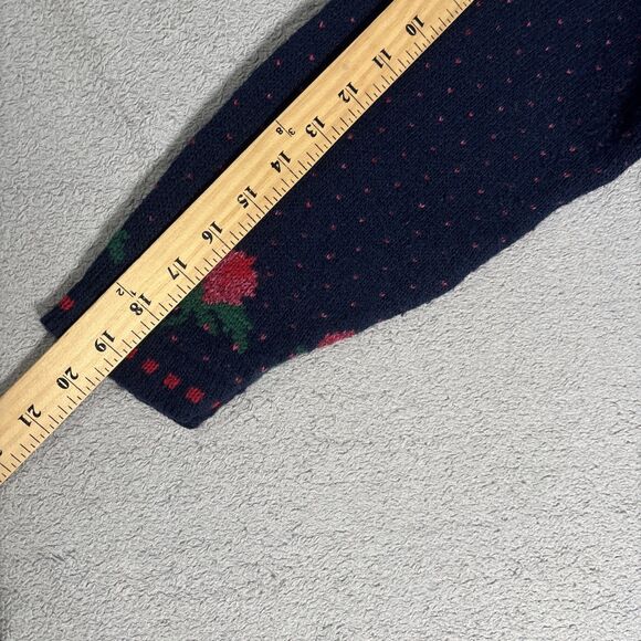 Vintage Laura Tyler Sweater Women’s XL Rose AOP Adele Knit Cottagecore Holiday - Picture 10 of 16